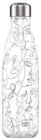 Sticlă termos Chilly's Bottles - Line Art Faces 500ml, ediția Original