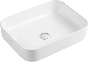Lavoar pe blat Invena Florina dreptunghiular 51 cm alb
