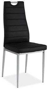 Scaun de sufragerie Harold (Negru + Cromat). 1050207