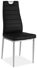 Scaun de sufragerie Harold (Negru + Cromat). Promo -6%. 1050207