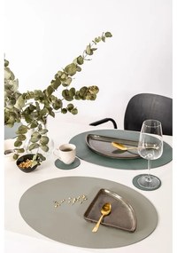 Suport farfurie din piele reciclată ZicZac Titan, 33 x 45 cm, gri - bej