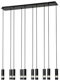 Lustră LED pe cablu BERNABETA 10xGU10/4,6W/230V neagră Eglo 39707