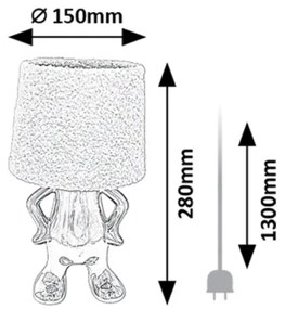 Lampă de masă Rabalux 74215 SMURFY 1xE14/40W/230V auriu