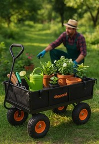 Cărucior de grădină multifuncțional 3in1 cu o capacitate de încărcare de 200 kg