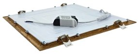 Corp de iluminat LED încastrat SQUARE LED/24W/230V 4200K 29,2x29,2 cm maro