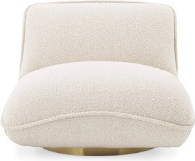 Fotoliu pivotant elegant design LUX Relax, boucle crem 115729 HZ