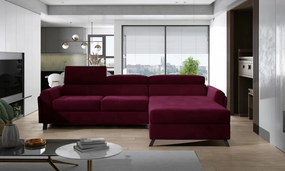 Coltar extensibil cu spatiu pentru depozitare, 300x98x190 cm, Mariall R01, Eltap (Culoare: Negru / Matt Velvet 99)