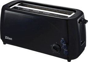 Prajitor paine dublu Zilan ZLN2713, Negru, 1400W, 5 grade rumenire si functii multiple