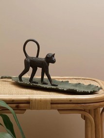 Tavita decorativa, in forma de frunza, din aluminiu, Monkey
