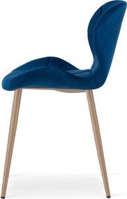 Scaun de masa MANGO VELVET, albastru