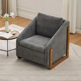 Scaun modern de accent pentru living, Gri | Aosom Romania