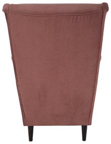 Fotoliu tesatura Culoare roz vintage/nuc, RUFINO NEW