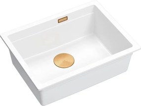 Chiuveta compozit sub blat Quadron Logan 100 alb - cupru 59.5x45.1 cm