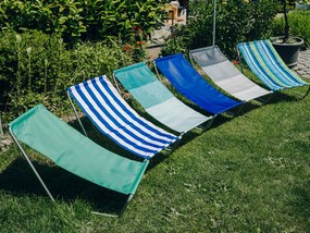 Sezlong pliabil de plaja SAND, verde