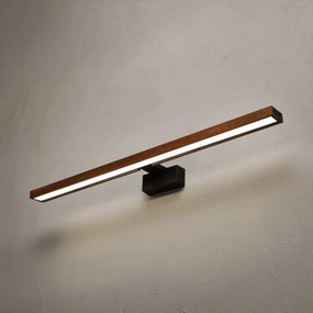 Brilagi-LED Iluminare pentru oglindă de baie WOODY MIRROR 3 în 1 LED/15W/230V 80 cm IP44 negru/stejar