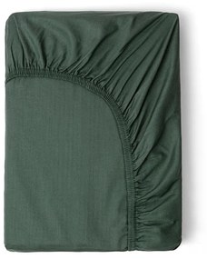 Cearșaf elastic din bumbac satinat HIP, 90 x 200 cm, verde închis