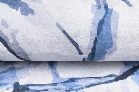 Covor simplu alb și albastru cu model abstract Lăţime: 120 cm | Lungime: 170 cm
