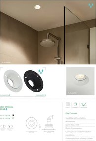 Spot incastrabil cu protectie IP65 Slim Trimless alb