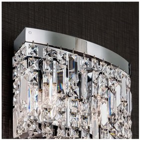 Aplica de perete cristal Asfour design modern de lux Ring round chrome plated