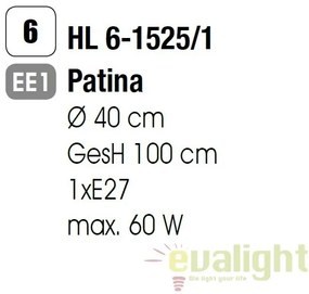Pendul inaltime reglabila Grado HL 6-1525/1 Patina OR