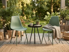 Set de gradina OSAKA SIRVON - 2 scaune si masa rotunda, salvie verde