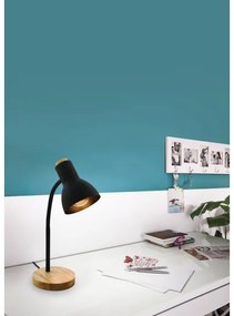 Lampă de masă VERADAL 1xE27/40W/230V neagră Eglo 98831