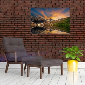Tablou - Oglindirea în lacul montan (90x60 cm)