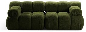 Canapea modulară verde cu tapițerie din țesătură bouclé 188 cm Bellis – Micadoni Home