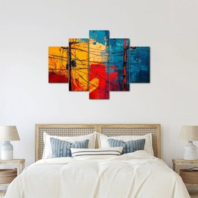 Tablou - Linii electrice abstracte (150x105 cm)