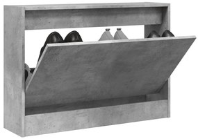 vidaXL Pantofar, gri beton, 80x21x57 cm, lemn prelucrat
