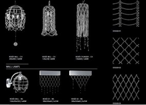 Aplica de perete moderna Vision, design LUX cristal ROSÉE BALL
