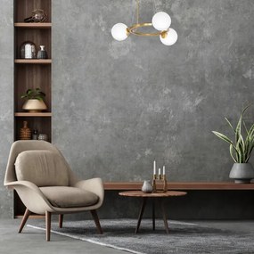 Lustră pe cablu VIENNA 3xE14/40W/230V auriu