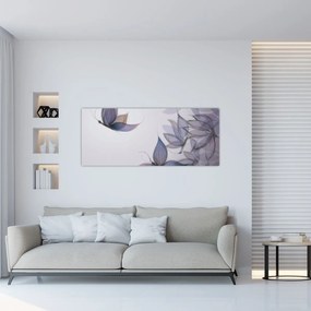 Tablou - Fluturi desenați (120x50 cm)
