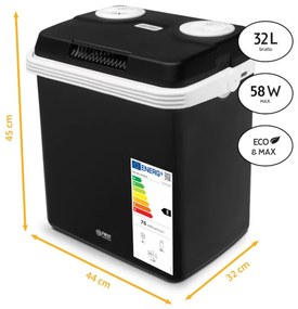 Lada electrica frigorifica First Austria FA-5170-BA, 32 L, 12V/220V, 58W, Racire si Incalzire, Negru