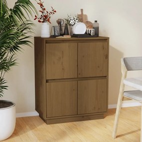 vidaXL Dulap, maro miere, 60x34x75 cm, lemn masiv de pin