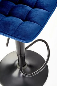 Scaun de bar H95 velvet bleumarin