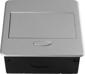 Priză încorporabilă în blat Avaro GTV, 1 priză Schuko, USB A + C, aluminiu L:135 mm; l:135 mm, Aluminiu/ plastic, Aluminiu