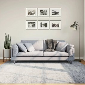 vidaXL Covor pufos &quot;PAMPLONA&quot; fire înalte, albastru modern 200x200 cm