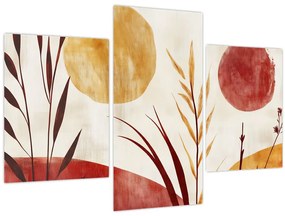Tablou - Plante și cercuri (90x60 cm)