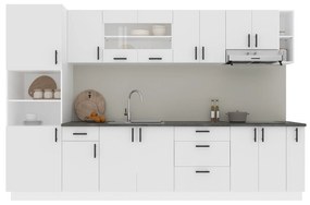 Set Bucatarie Karo V29, Alb, Blat Thermo 28 mm, L 320 cm