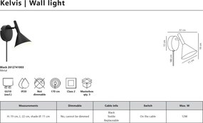 Aplica de perete design nordic modern Kelvis