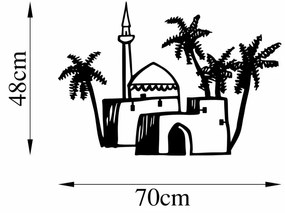 Accesoriu decorativ de perete metalic Mosque - 504