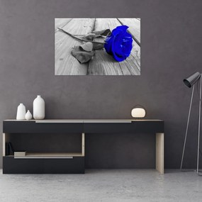 Tablou - Trandafir albastru (90x60 cm)