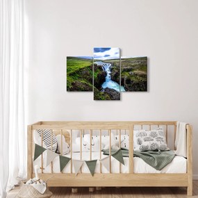 Tablou - Cascada intre stânci (90x60 cm)