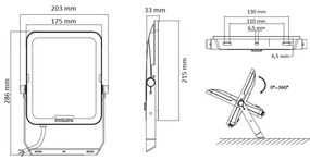 Proiector LED Philips LEDINAIRE ALL-IN LED/70W/230V 3000/4000/6500K IP65