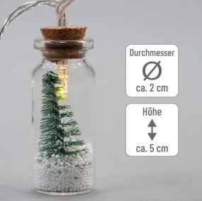 Set decorațiuni de Crăciun 8 LED-uri, pahare cu pomi 2 lanțu