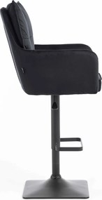 HR250KW Scaun Catifea Neagră Bază Neagră