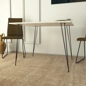 Masă de sufragerie SANDALF 75x90 cm albă/neagră