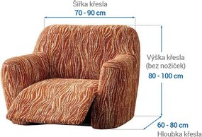 Gaico Huse bielastice UNIVERSO NOU dungi cărămizii fotoliu de relaxare (l. 70 - 90 cm)