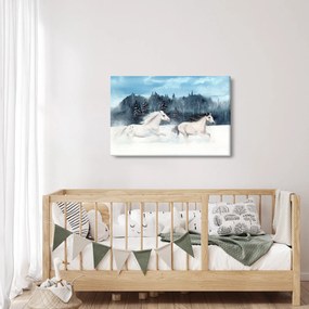 Tablou cu caii pictați (90x60 cm)